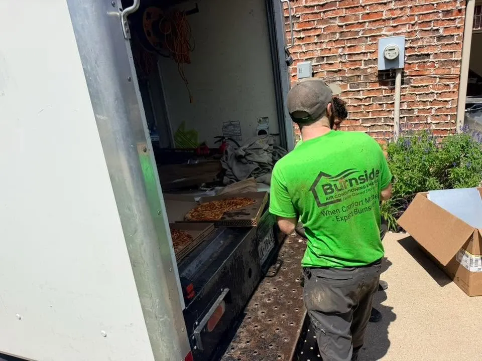 Clean new ductwork on a freshly installed system