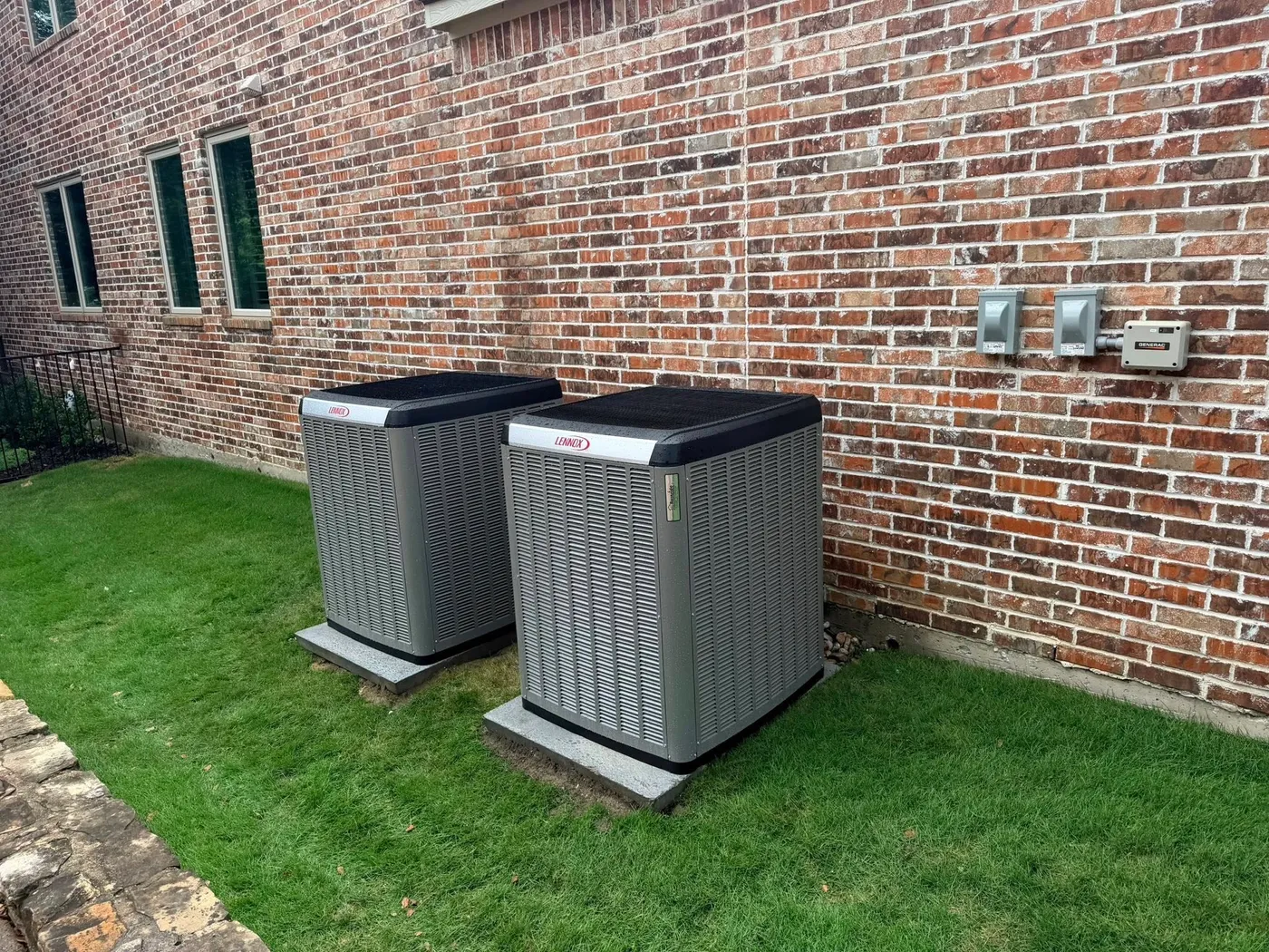 Burnside crew with a homeowner after a completed install